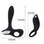 Auonk Function Remote Control Vibrant Silicone Realistic & Safe Material Waterproof Massage Toys(Black-006)