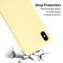 iPhone X Silicone Case, XSHNUO Liquid Silicone Gel Rubber Ultra Thin Case with Soft Microfiber Cloth Lining Cushion for Apple iPhone X (2017) 5.8 inch (Mellow Yellow)