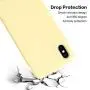 iPhone X Silicone Case, XSHNUO Liquid Silicone Gel Rubber Ultra Thin Case with Soft Microfiber Cloth Lining Cushion for Apple iPhone X (2017) 5.8 inch (Mellow Yellow)