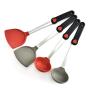 Silicone spatula spoon High temperature resistance Stainless steel kitchenware Cake cream spatula Silicone scraper Baking tools For cooking, baking,Greyspoon