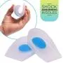 BraceAbility Heel Spur Cups | Medical-Grade Silicone Plantar Fasciitis Insole Cushion Pads, Gel Foot Orthotic & Shoe Insert Protectors (Pair - Large)