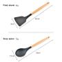 HUShjsd Kitchenware Set Of 11, Household Spatula Tool Silicone Wooden Handle Kitchen Set Kitchen Non-stick Pan，spatulas Silicone Heat Resistant