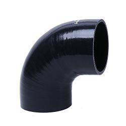 Hiwowsport 4-Ply High Performance 90 Degree Elbow Coupler Silicone Hose for Auto (3.0"(76mm), Black)