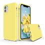 SURPHY Silicone Case Compatible with iPhone 11 Case 6.1 inch, Liquid Silicone Full Body Thickening Design Phone Case (with Microfiber Lining) for iPhone 11 6.1 2019, Yellow