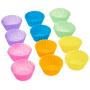 AmazonBasics Reusable Silicone Baking Cups, Muffin and Cupcake, Pack of 12