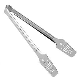 KEN Barbecue Tongs Stainless Steel 12inch Kitchen Tongs BBQ Tongs Utility Tong Cooking Clip Non-Stick mat New Silver