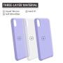 xperg iPhone X Case, iPhone Xs Silicone Case, Slim Liquid Silicone Gel Rubber Shockproof Case Soft Microfiber Cloth Lining Cushion Compatible with Apple iPhone X/XS 5.8" (Clove Purple)