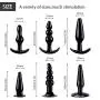 Mayli Beginner Anales Trainer Kits Soft Silicone Starters Set T-bar Base Toys, 6 Pcs + 1 Gift Ring