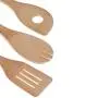 Moligh doll Bamboo Cooking Utensils Set, 7 Pack Kitchen Tools Wooden Spoons and Spatula 11.8, Best for Non Sticky Pans and Cookware