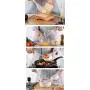 JunbosiKitchenware Solid Wood Handle with Storage Bucket Pink Silicone Kitchenware 11 Piece Set