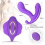Remote Control Invisible Wearable Vibrantor Silicone Waterproof USB Rechargeable Heating Function Adullt Toys for Women(Purple)