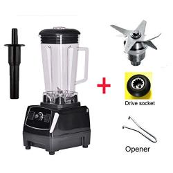 3Hp 2200W Heavy Duty Commercial Grade Blender Mixer Juicer High Power Food Processor Ice Smoothie Bar Fruit Blender,Black Bladedrivetool,Us Plug