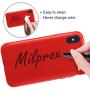 MILPROX Silicone Series Liquid Silicone Gel Rubber Slim Fit Case with Soft Microfiber Cloth Lining Cushion for iPhone X/iPhone Xs-Red