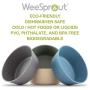 WEESPROUT Bamboo Toddler Bowls - 4 pc Set (10 fl oz) - The Best Premium Eco Friendly, Non Toxic, Bamboo Bowls for Kids - Dishwasher Safe - Natural BPA Free Non Toxic Baby Bowls