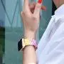 EXCHAR Compatible with Apple Watch Band 40mm 38mm 44mm 42mm Fadeless Pattern Printed Floral Bands Silicone Replacement Band for iWatch Series 5 Series 4/3/2/1 for Women Men