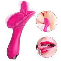 Tight Design Womens Tongue Electric Toys - 10 Frequency Rolling Tongue Mouth Simulate GSpotter Licking Massage Toys Silicone Toy