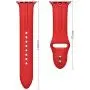 HUANLONG Watch Band 38mm 40mm 42mm 44mm, Soft Silicone Sport Style Iwatch Wristband Compatible for iWatch Strap Series 1/2/3/4(Red 38mm S/M)