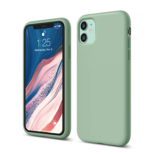 elago iPhone 11 Silicone Case |Pastel Green| - Premium Liquid Silicone, Raised Lip (Screen & Camera Protection), 3 Layer Structure, Full Body Protection, Flexible Bottom