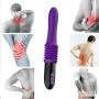 Wand for Sore Back Foot Neck Leg T-Shirt Fully Automatic Telescopic Massager with Base-3 Speed 10 Frequency - Rechargeable Handsfree Silicone Toy Purple by YSQSH