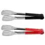 Elizabeth New Stainless Steel Kitchen Tongs BBQ Tongs Utility Tong Clip 9 inch Clip Three Lines BBQ Tools Black