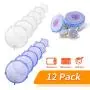Silicone Stretch Lids 12 Pack, Reusable Durable and Expandable Food Covers Fits Various Sizes and Shape of Containers, Superior for Keeping Food Fresh, Microwave, Dishwasher -TESUE