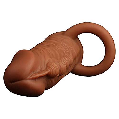 Reusable Silicone Penis Condom Expander Expands Male Chastity Toys Long Rooster Sleeve Dick Socks Condom-0ZY