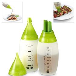 BBQ Silicone Bottle Set, Oven for Silicone Oil - Brush Bottle Set, Salad Grill Accessories (2 Packs)