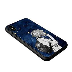 Girl Glossy Edge Phone Shell Case Compatible Apple iPhone 10 (2017)/iPhone Xs (2018)/iPhone X (2017) (5.8")