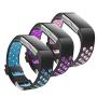 Jobese Replacement Bands Compatible with Fitbit Charge 2, 3-Pack Soft Breathable Silicone Sport Accessories Wristbands with Air Holes, Women Men