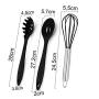 Kitchenware Utensils Set 10 Piece Premium Silicone Heat Resistant Non-Stick Cooking Professional Tools Red Black,Black