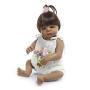 Zero Pam Realistic Biracail Reborn Toddler Dolls Full Body Silicone Vinyl Lifelike Anatomically Correct Cute Girl Doll 23 inch Realistic Xmas Birthday Gift for Baby Age 3+