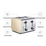 QIN.J.FANG-Kitchen 4 -Slice Toaster, 7-speed professional temperature control,Extra Wide Slots and Slide Out Crumb Tray,220V