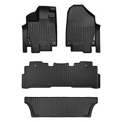 MAXLINER Floor Mats 3 Row Liner Set Black for 2018-2019 Honda Odyssey - All Models