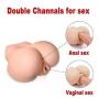 Fleshlikie Super Soft Silicone Love Dole for Men Male Realistic Adult Toy with 2 Holse (6.5×6.0×3.3in) (6.5×6×3.3inGM)