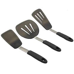 Jzenzero 3Pcs/Set Silicone Kitchenware Cooking Utensil Kit Silicone Turner Spatula Set Flexible Silicone Spatulas