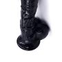 HYLHYL5-F Silicone Hands-Free Play Adult Perfect Pleasure Toy Realistic Toy with Suction Cup (Black, L:23cm/7.48 in, W:4.5cm/1.57 in)
