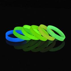 GOGO Glow-in-The-Dark Wristband Rubber Bracelets Halloween Party Costume Accessories