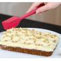 Food Grade Silicone Kitchen Utensils Silicone and Wood Cake Cream Spatula Brush Batter Baking Tool, Kitchenware