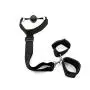CATTREES Tied Up & Silicone Ball Gagged Behind The Back - Bed Restraints Bondage Fetish Kit - Hand & Ankle & Neck & Wrist Couple Games Sex Toy