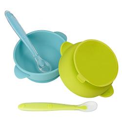 2 Pack Silicone Baby Bowls with Super Suction