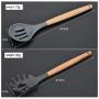 Kitchen Set 8 Piece Set Silicone Wooden Handle Kitchenware Nonstick Cookware Set Cooking Tools - Silicone Shovel Spoon Tool Set Shovel Soup Hedges Cooking Cookware
