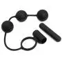 Male Silicone Pull Butt Beads - HIPLAYGIRL Men Anal Sex Toys, Vibration Cock Ring with 1.4 Inch Ball Plug, Battery Powered Vibe Anus Trainer