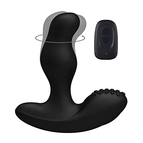 LEVETT Caesar Super Soft Silicone Vibrating Anal Plug Prostate Massager Wireless Remote Control 360 Degree Rotation Male Masturbator Sex Toys for Men