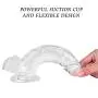 Soft 8 Inch Silicone Material Transparent ??`ld?s Waterproof Hands-Free Relaxation Female Massager Toys