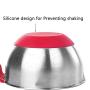 Stainless Steel Egg Bowl,Mixing Bowl with Handle for Baking Mixer Non-Slip Silicone Base Kitchenware Salad Bow Egg Beating Pan Tools Cooking (S)