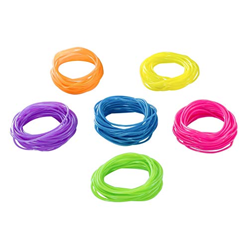 Tytroy Neon Rainbow Assorted Color Jelly Bracelets Birthday Party Favors Gifts - 144 Piece - (144)