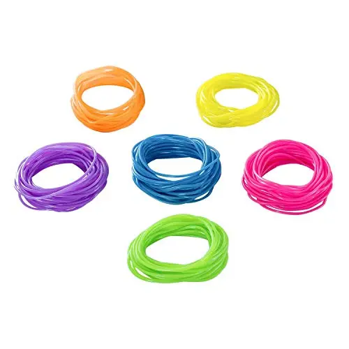 Tytroy Neon Rainbow Assorted Color Jelly Bracelets Birthday Party Favors Gifts - 144 Piece - (144)