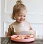 Simka Rose Silicone Bib - Waterproof Baby Bibs for Girls and Boys - Perfect for Babies and Toddlers - Easy to Clean Feeding Bibs - Set of 3 (Rust/Sand/Sage)