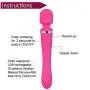 Wand Massager,Rechargeable Cordless Magic Vibrator Wand Clitoral Vibrator Stimulation with 20 Speeds Double End Vibrating Adult Sex Toys for Women Couples (Pink)