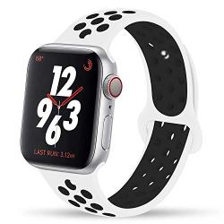 YC YANCH Compatible for Apple Watch Band 38mm 40mm 42mm 44mm,Soft Silicone Sport Band Replacement Wrist Strap Compatible for iWatch Apple Watch Series 4/3/2/1,Nike+,Sport,Edition, S/M M/L Size